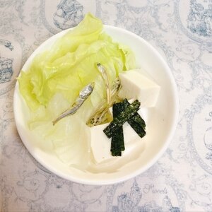 豆腐としらすの和風サラダ